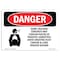 Signmission Safety Sign, OSHA Danger, 5" Height, Some Crushed Concrete May Contain, Landscape OS-DS-D-57-L-2423 - alternate 1